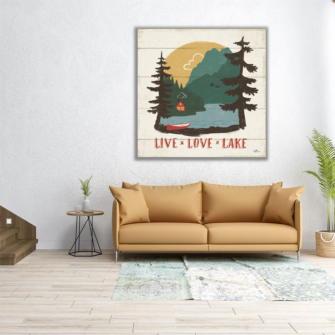 Vintage Lake VII - Canvas Print Wall Art 