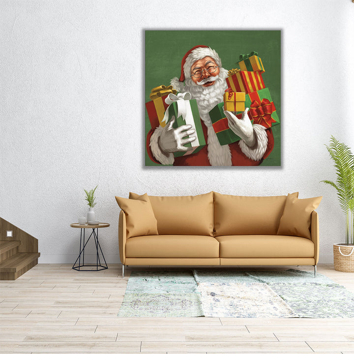 Holiday Santa IV- Canvas Print Wall Art