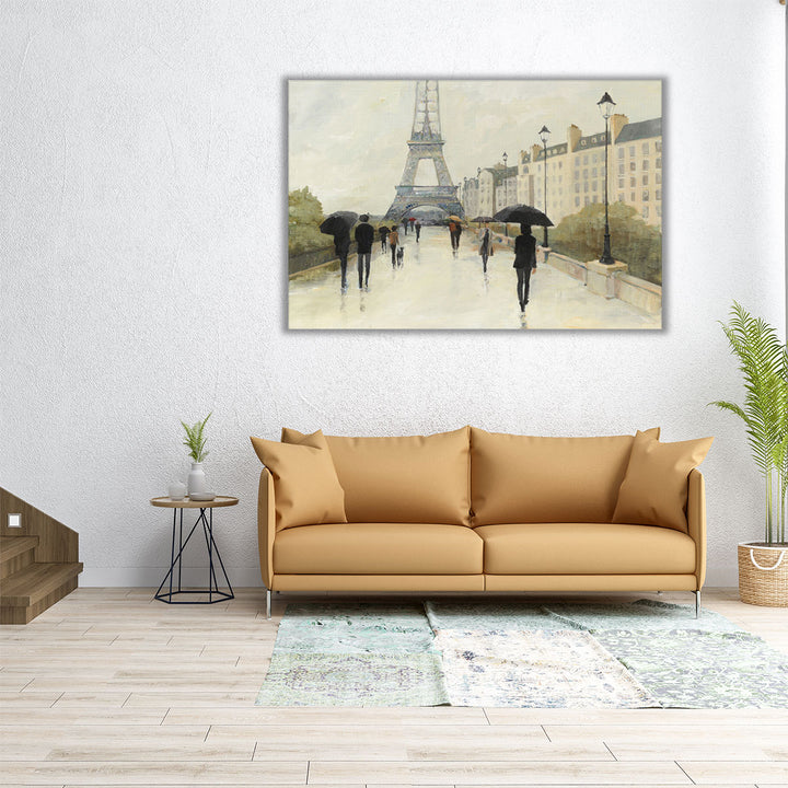 Eiffel in the Rain - Canvas Print Wall Art