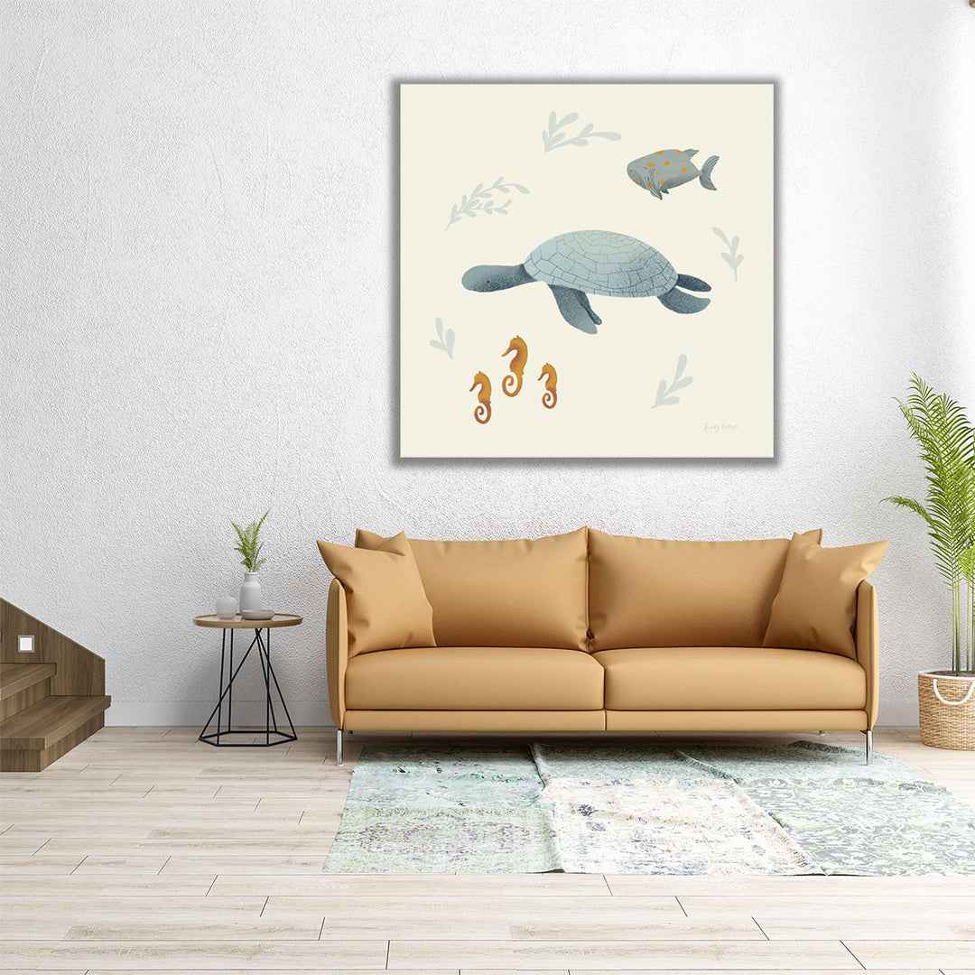 Ocean Life Sea Turtle - Canvas Print Wall Art