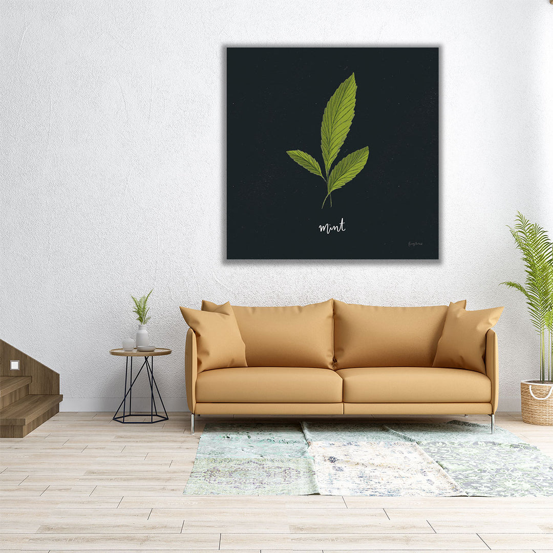 Herbs VII Black - Canvas Print Wall Art