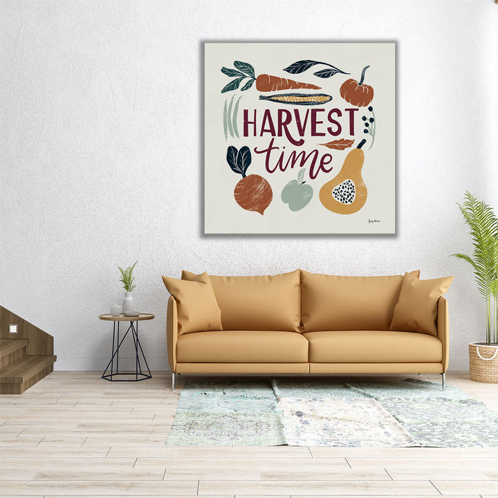 Harvest Lettering I - Canvas Print Wall Art