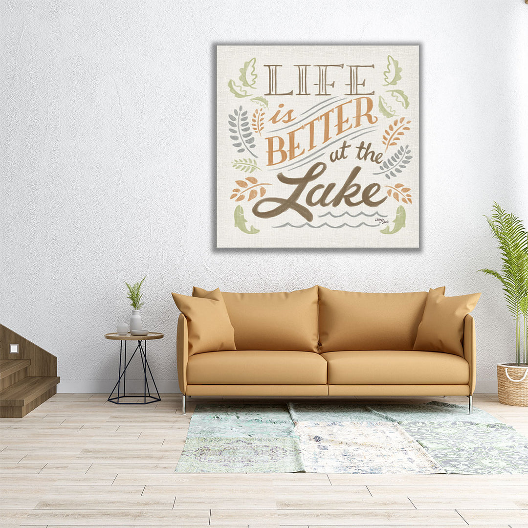 Lake Life I Green - Canvas Print Wall Art