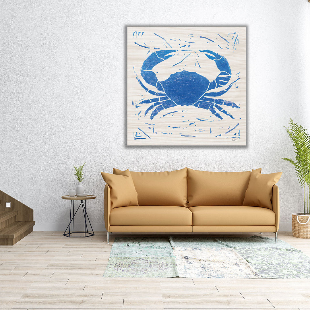 Sea Creature Crab Blue - Canvas Print Wall Art