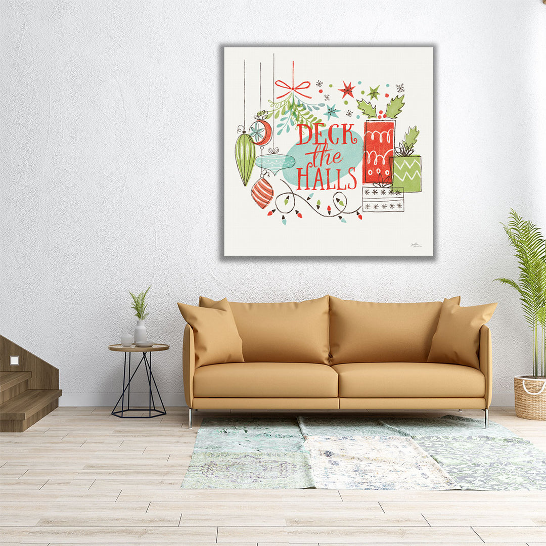 Retro Christmas III - Canvas Print Wall Art