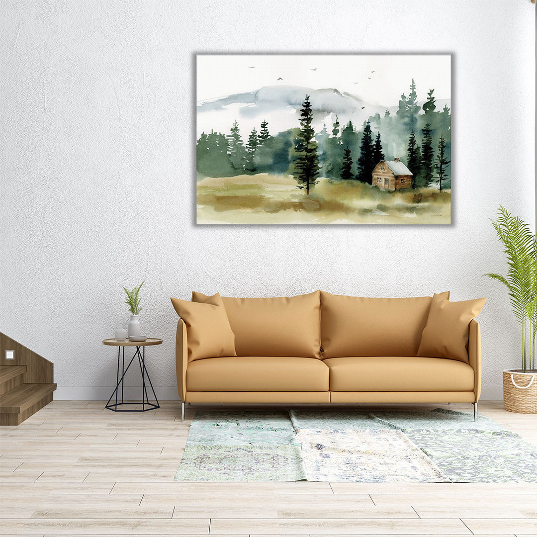 Cabin in the Woods - Canvas Print Wall Art