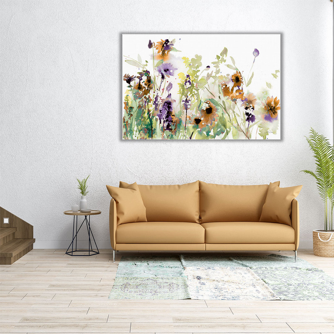 Autumn Meadow Flowers - Canvas Print Wall Art