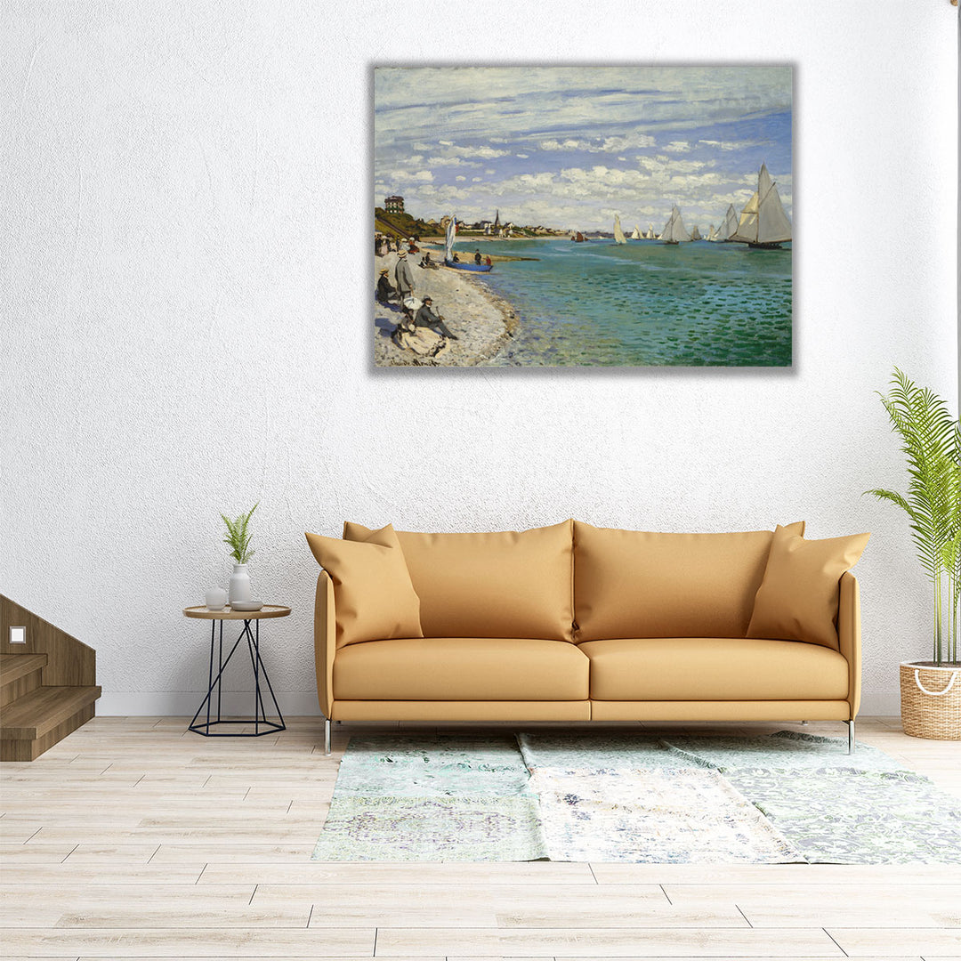 Regatta at Sainte-Adresse, 1867 - Canvas Print Wall Art