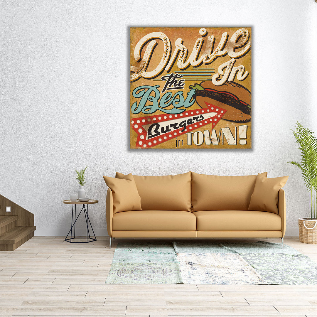 Diners And Drive Ins I - Canvas Print Wall Art