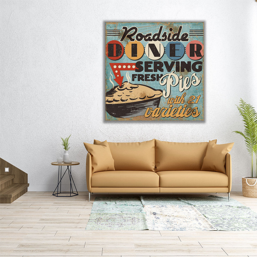 Diners And Drive Ins II - Canvas Print Wall Art