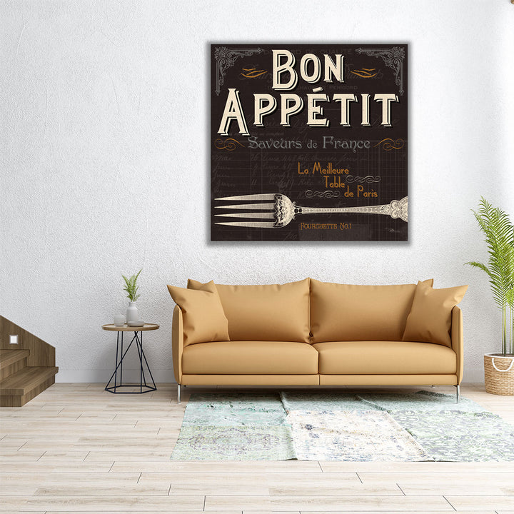 Flavors of France III Black And White - Canvas Print Wall Art