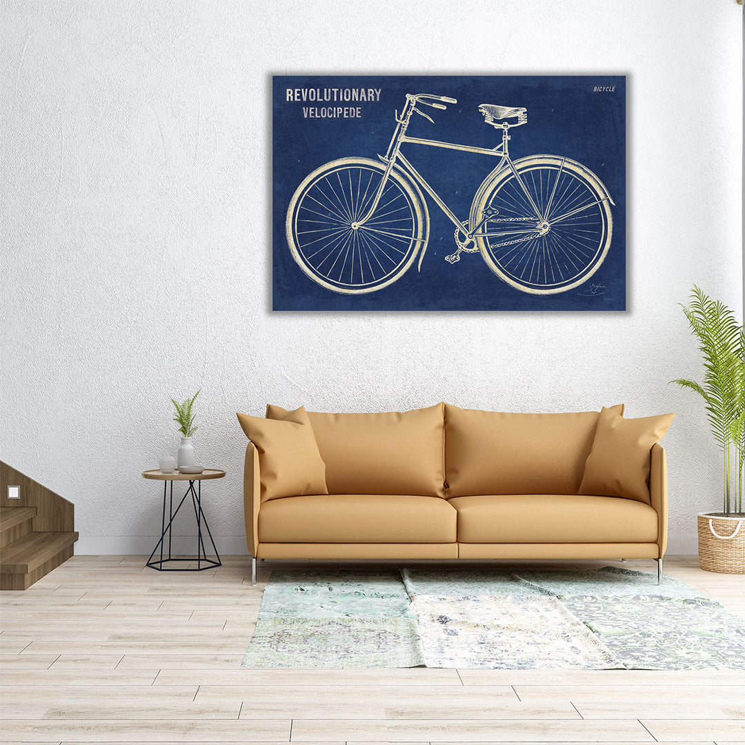 Blueprint Bicycle - Canvas Print Wall Art