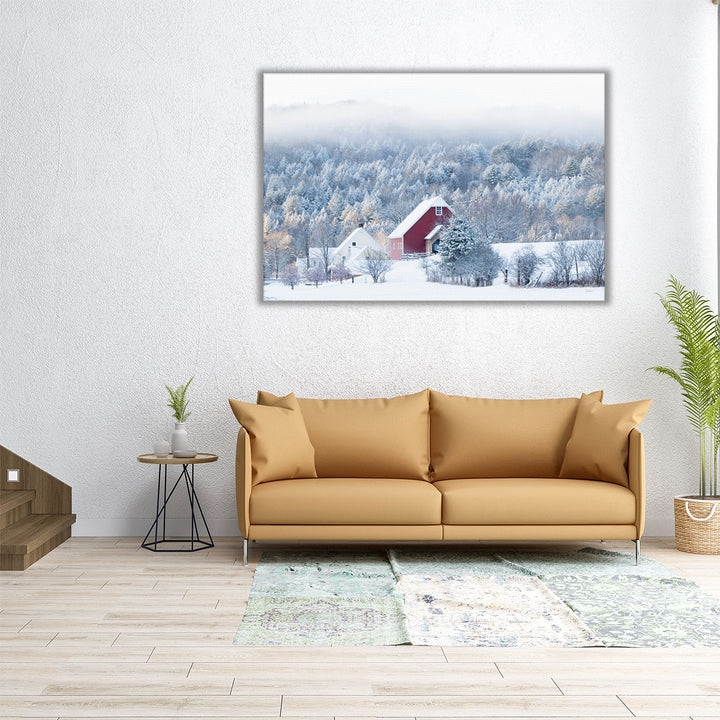 Snowy Valley - Canvas Print Wall Art