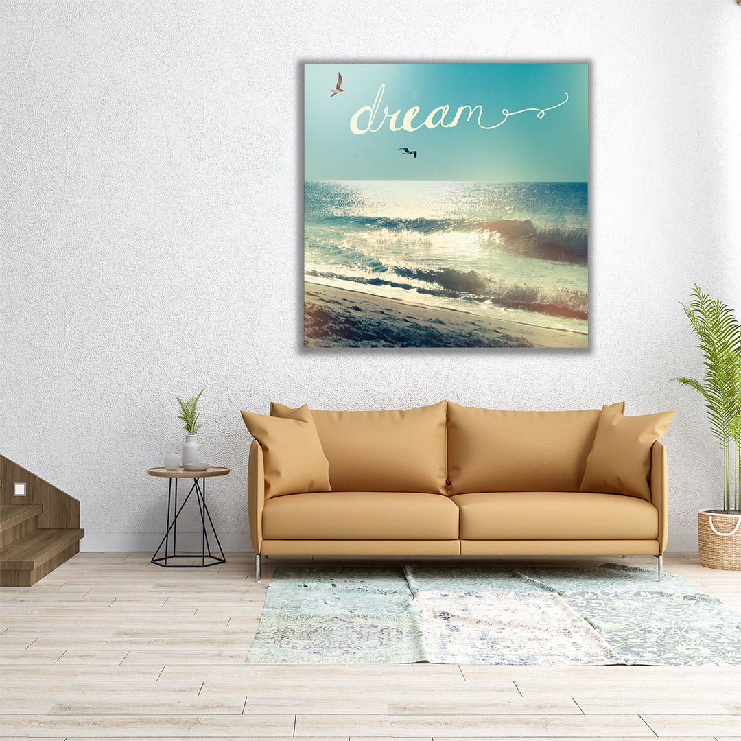 Coastline Waves - Canvas Print Wall Art