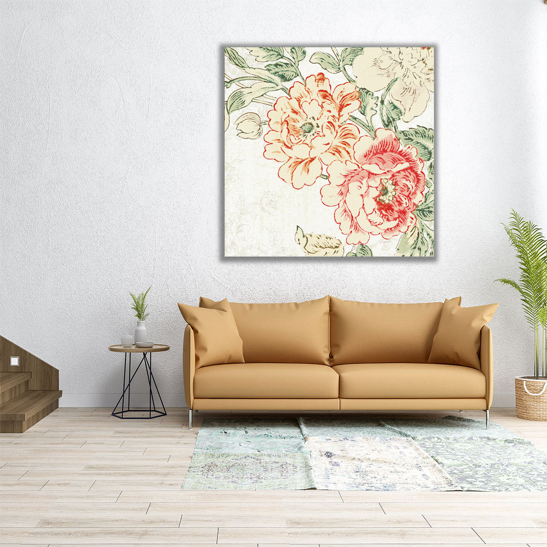 Cottage Roses V - Canvas Print Wall Art