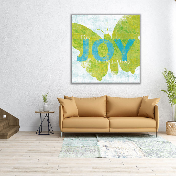 Letterpress Joy - Canvas Print Wall Art