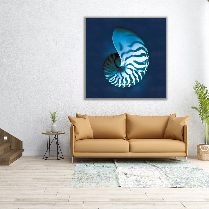 Cyanotype Sea I - Canvas Print Wall Art