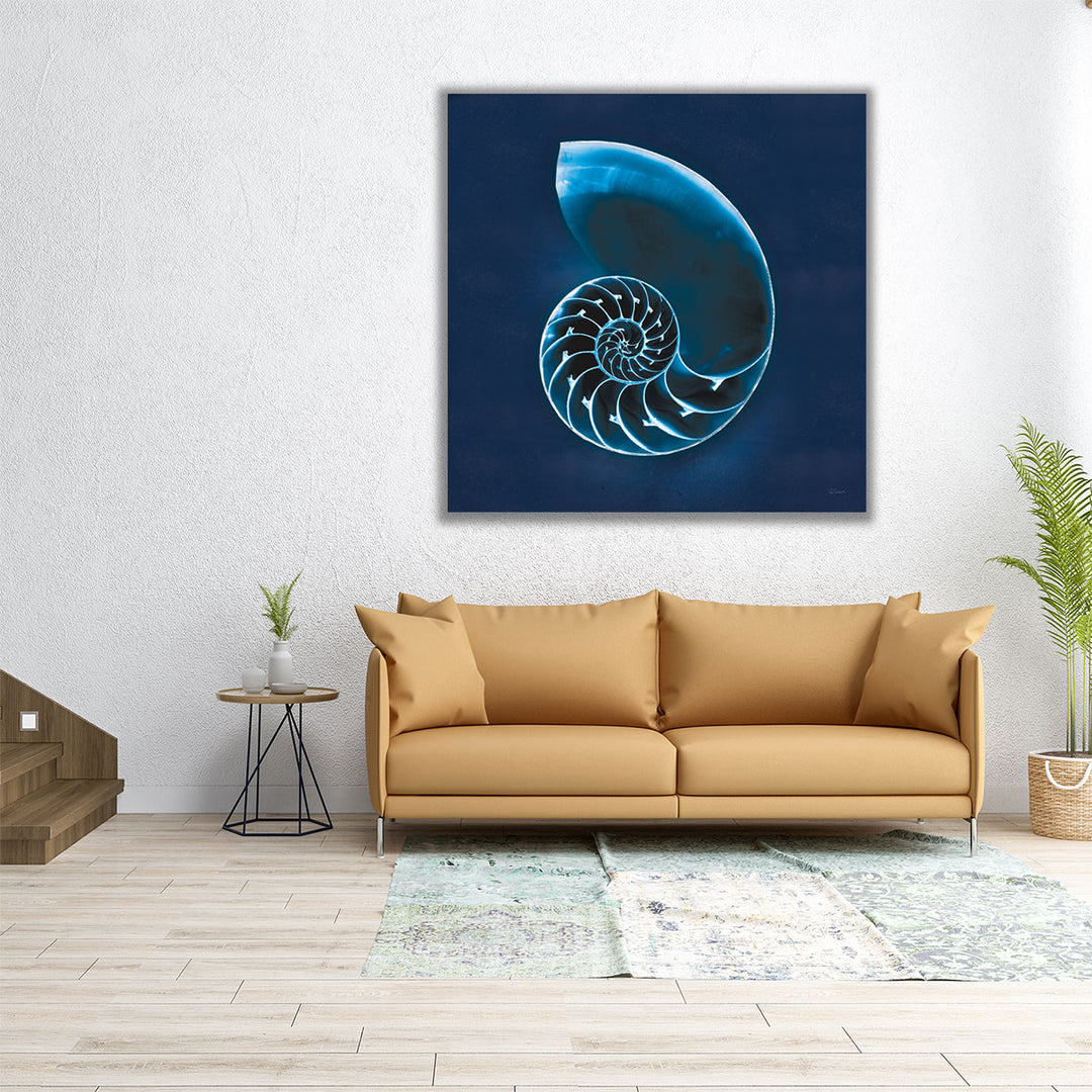 Cyanotype Sea II - Canvas Print Wall Art