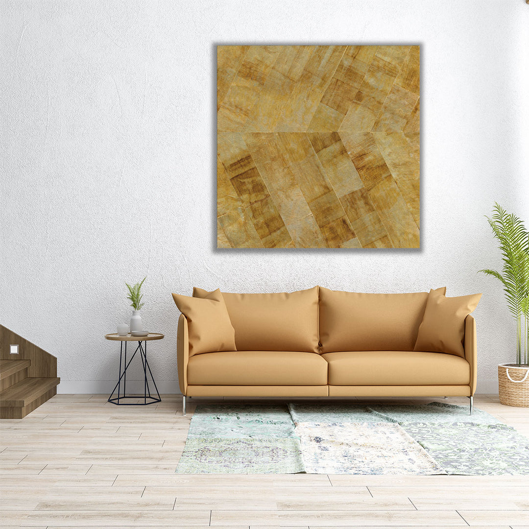 Gilded Herringbone II - Canvas Print Wall Art