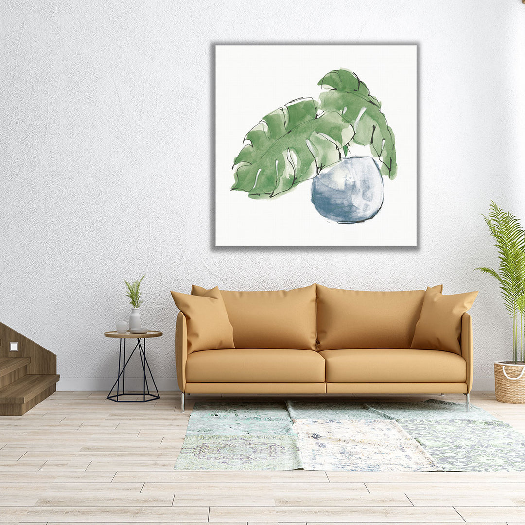 Plant Big Leaf IV Dark Green - Canvas Print Wall Art