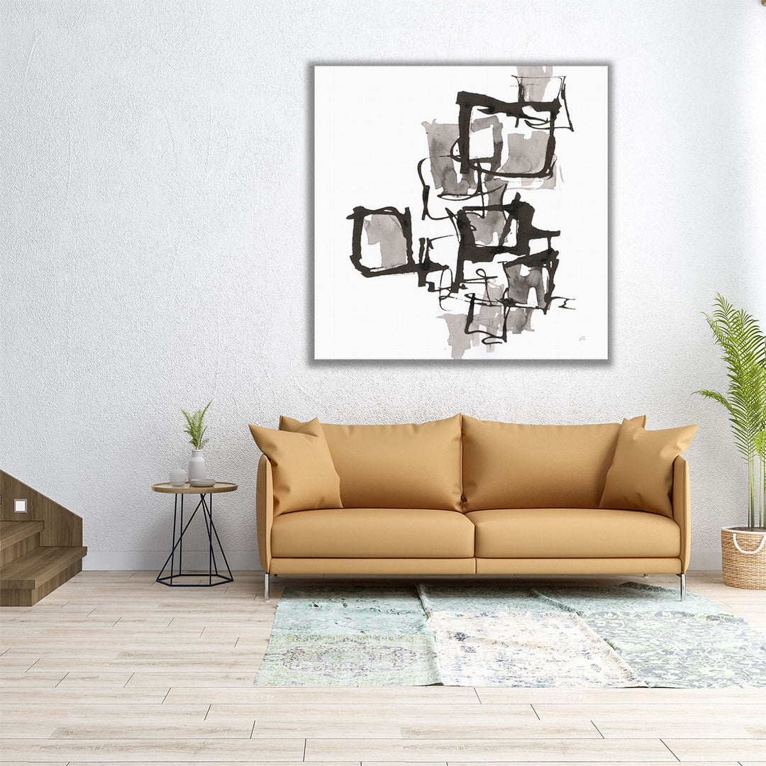 Boxed In I Black and White - Canvas Print Wall Art