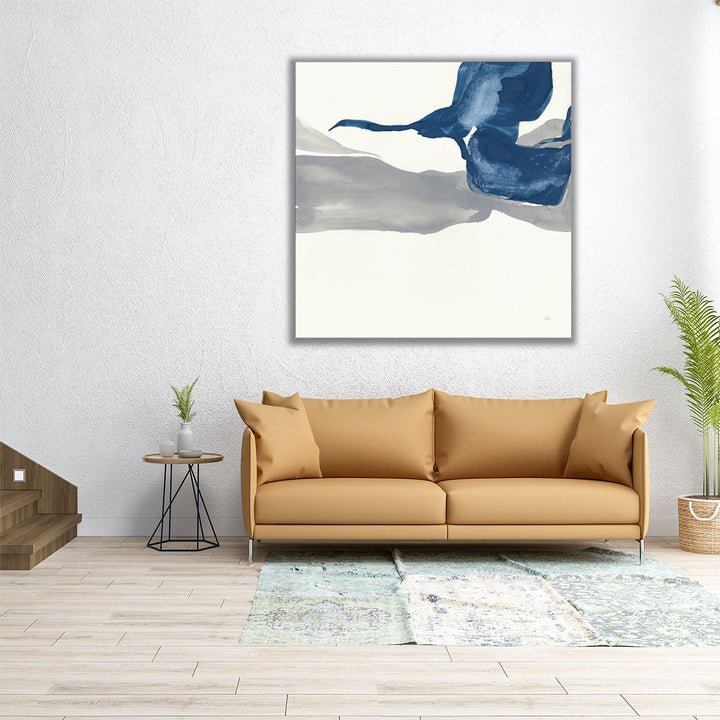 Sapphire and Gray I - Canvas Print Wall Art