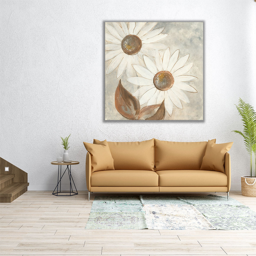 Daisy Do IV Neutral - Canvas Print Wall Art