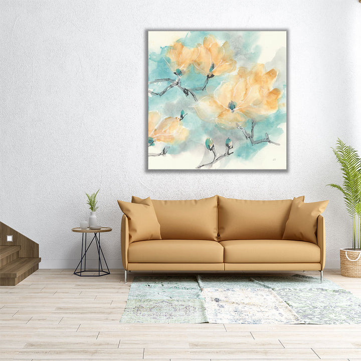 Teal Buds I - Canvas Print Wall Art