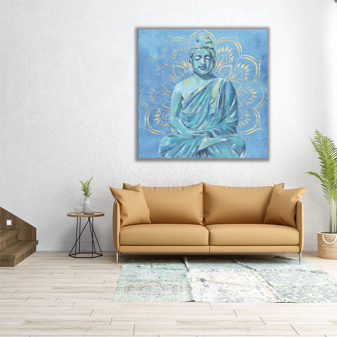 Buddha on Blue II - Canvas Print Wall Art