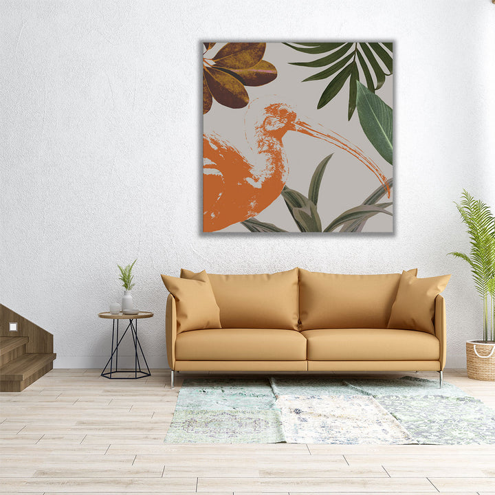 Graphic Tropical Bird VI - Canvas Print Wall Art