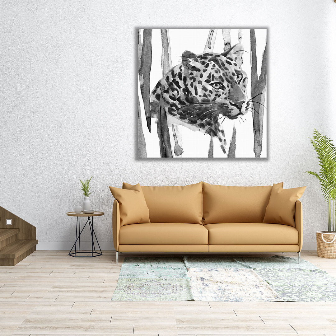 Still Cat II Black and White - Canvas Print Wall Art