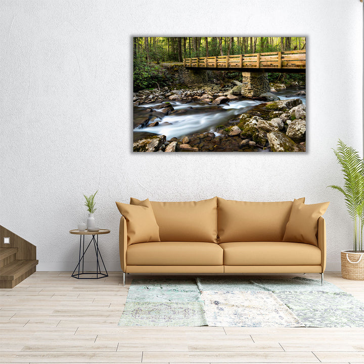 Bridge and Cascade I - Canvas Print Wall Art