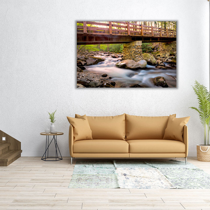 Bridge and Cascade III - Canvas Print Wall Art