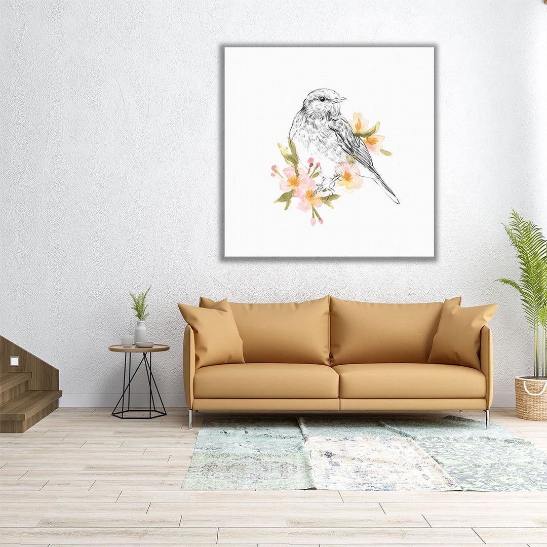 Robin Sketch I - Canvas Print Wall Art