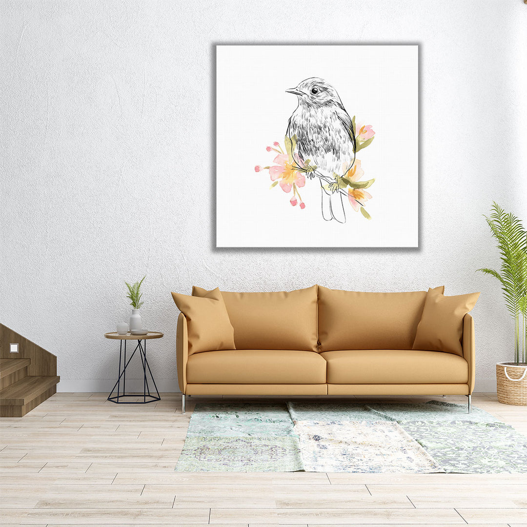 Robin Sketch II - Canvas Print Wall Art