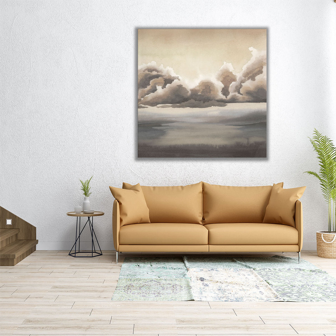 Sepia Sea Fret I - Canvas Print Wall Art