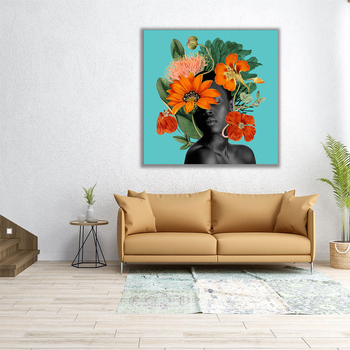 Tangerine Tropics I - Canvas Print Wall Art