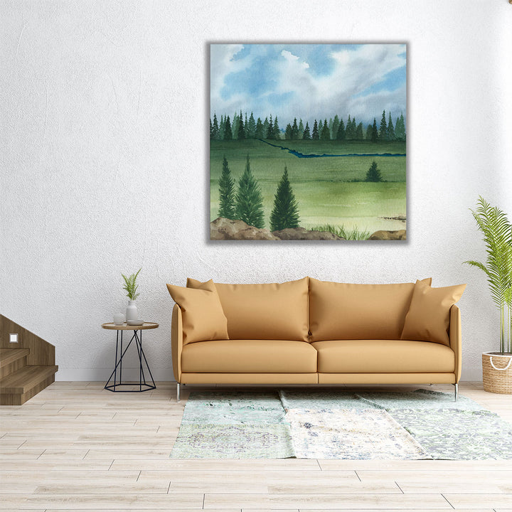 Trees by the River I - Canvas Print Wall Art