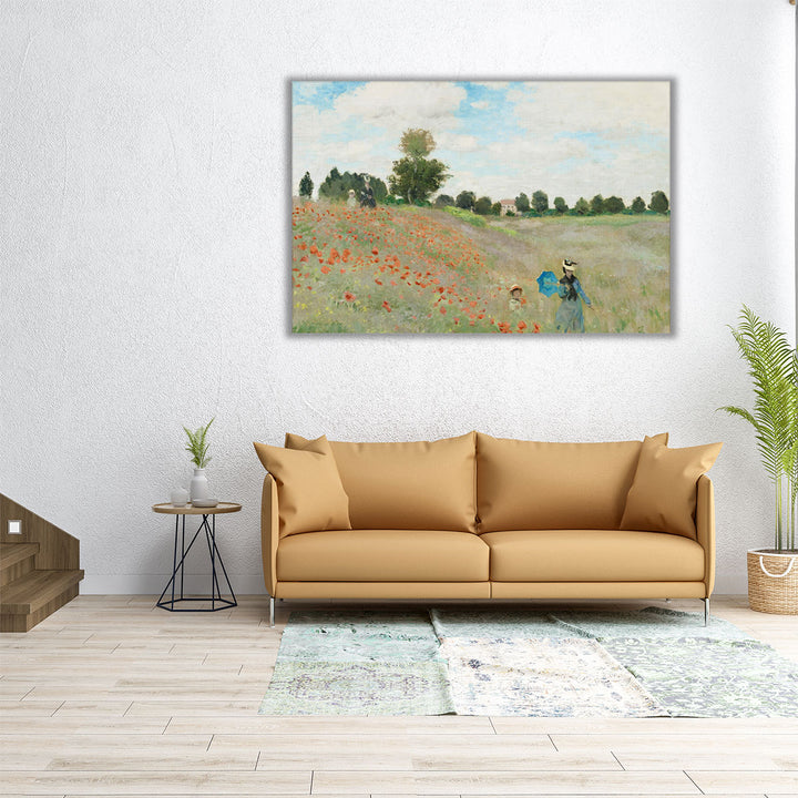 The Poppy Field Near Argenteuil, 1873 - Canvas Print Wall Art