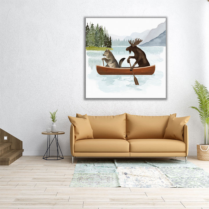 Canoe Trip II - Canvas Print Wall Art