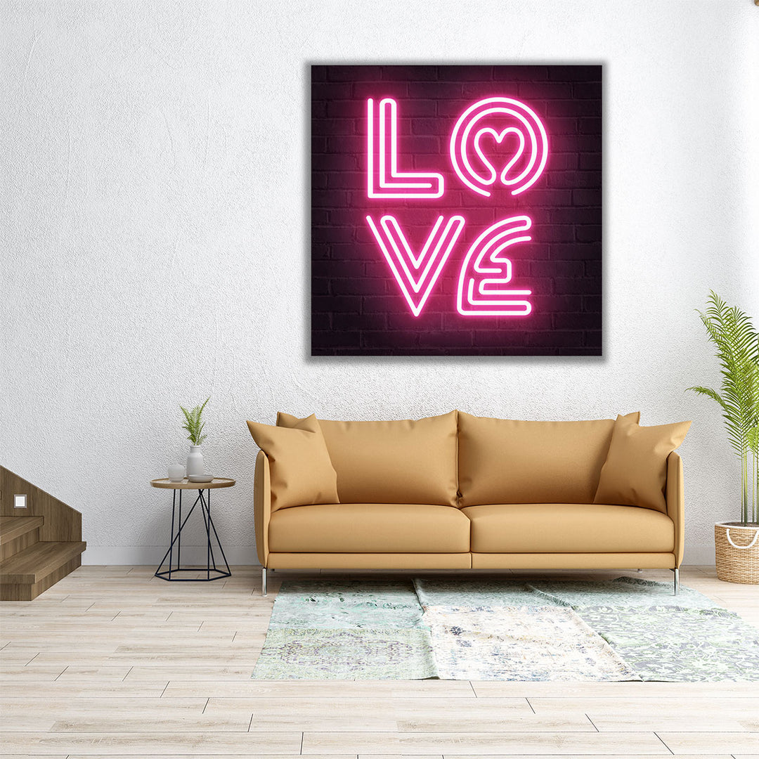 Neon Amor IV - Canvas Print Wall Art