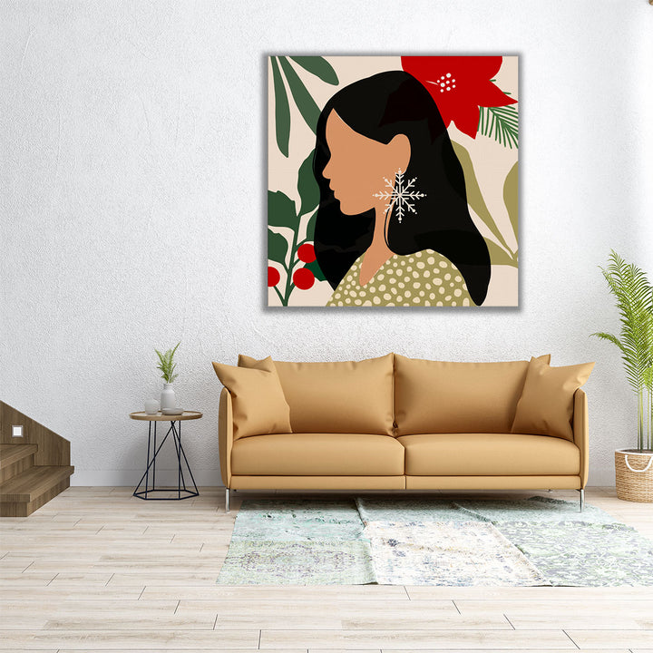 Christmas Earring II - Canvas Print Wall Art