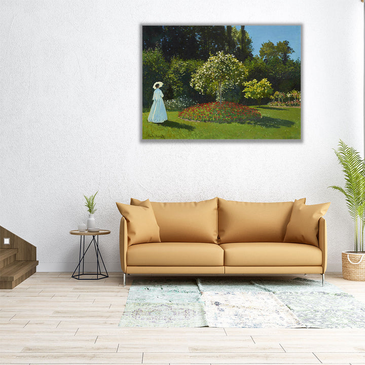 Lady in the Garden,1867 - Canvas Print Wall Art