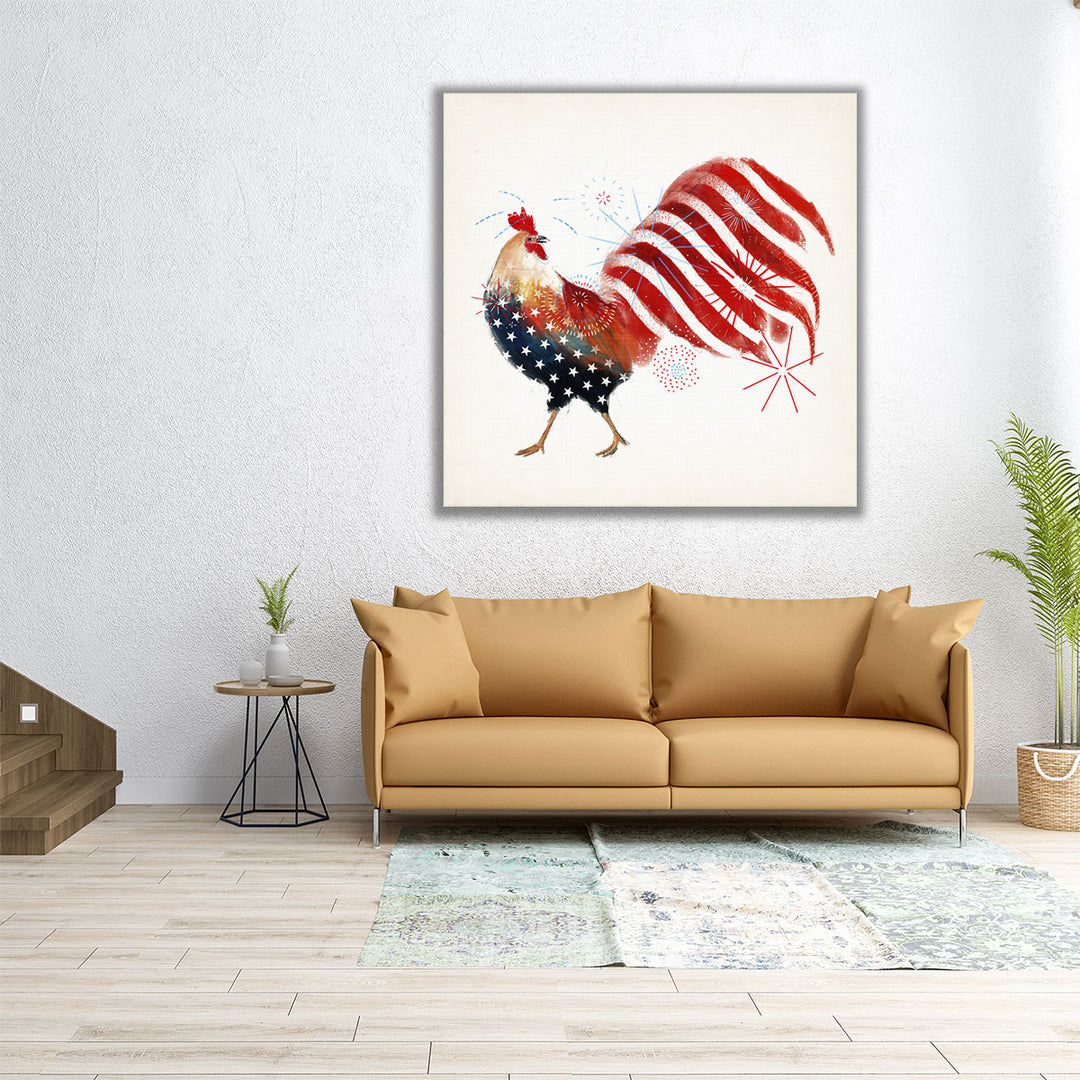 Rooster Fireworks I - Canvas Print Wall Art