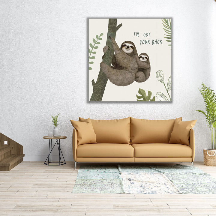 Sloth Sayings III - Canvas Print Wall Art