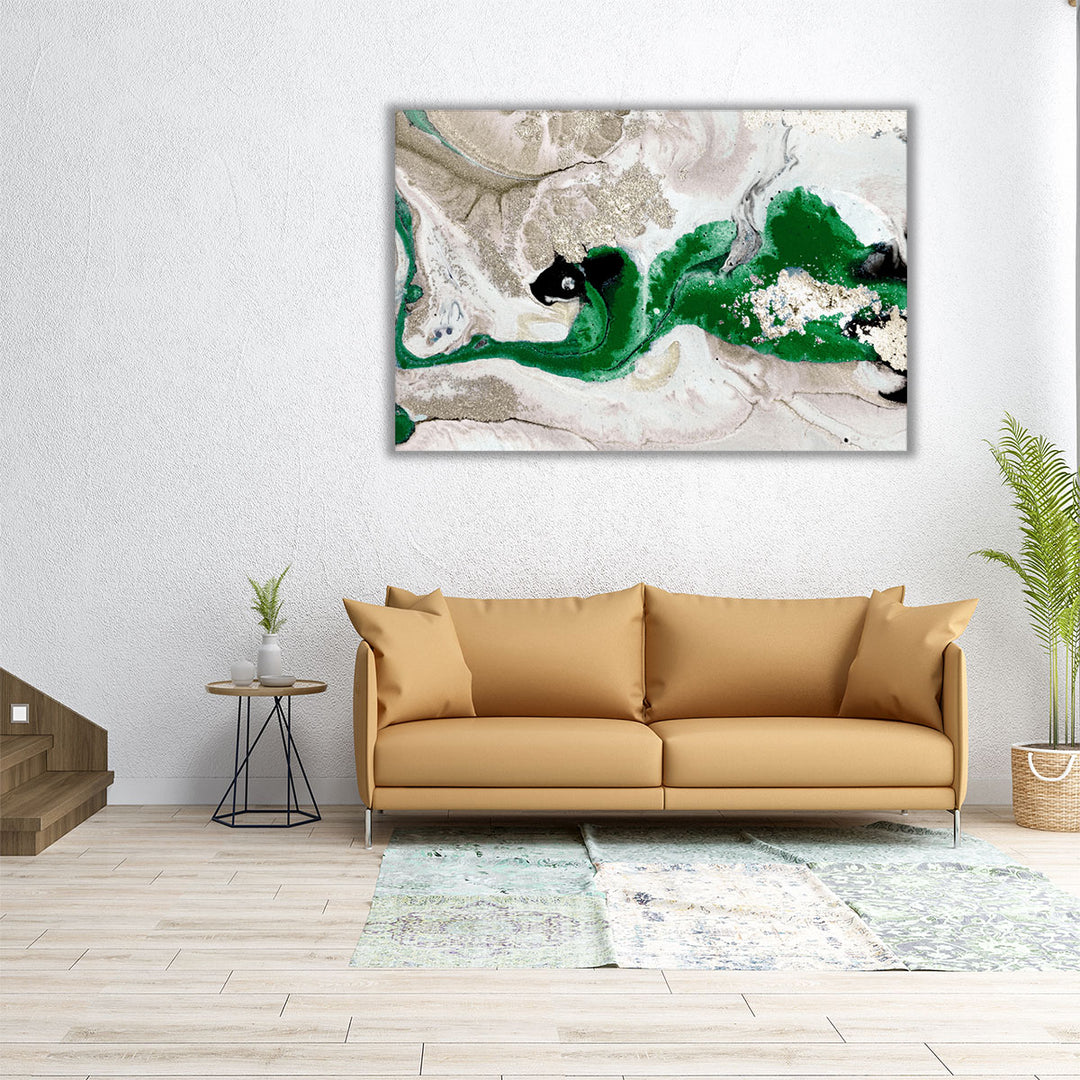 River Run Emerald - Canvas Print Wall Art