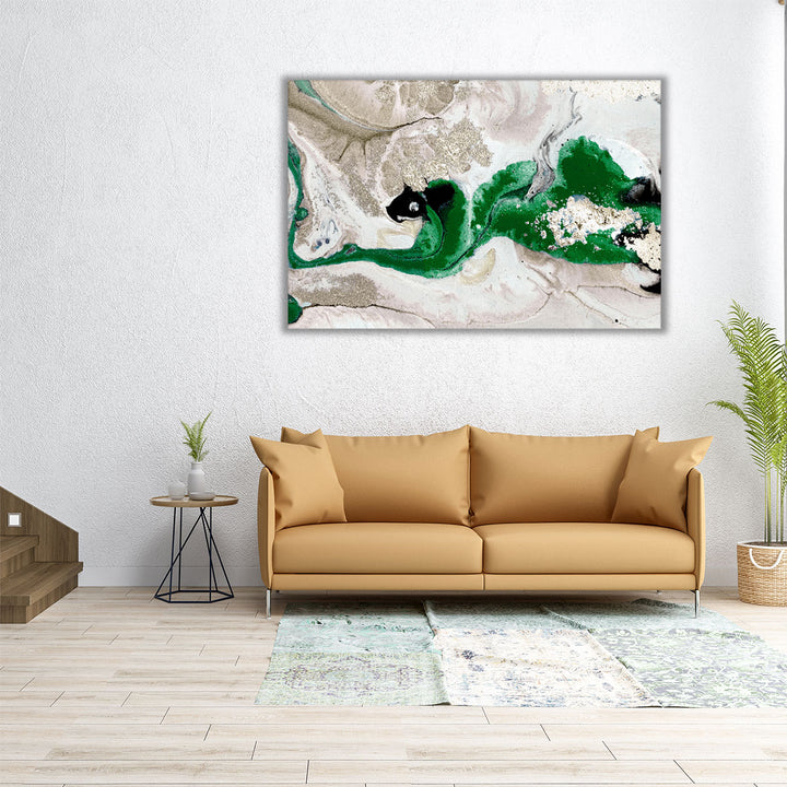 River Run Emerald - Canvas Print Wall Art