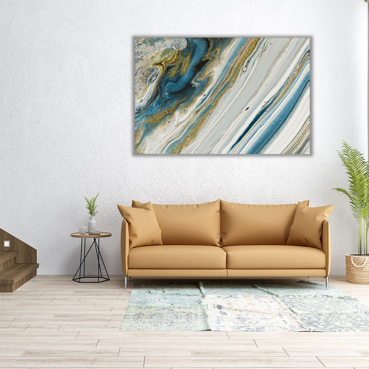 Azur Beauty In Gold - Canvas Print Wall Art