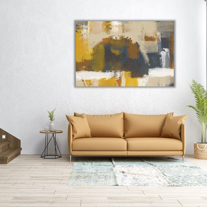 Distressed Sun Blaze 1 - Canvas Print Wall Art