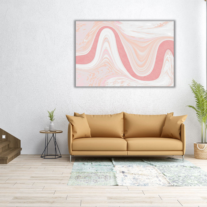 Abstract Blush Modern Views - Canvas Print Wall Art